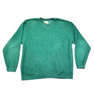Woolrich Sweater Men's XL Green Pullover Fleece 90’s Outdoor Dark Pine Vintage